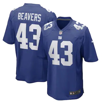 mens nike darrian beavers royal new york giants game player